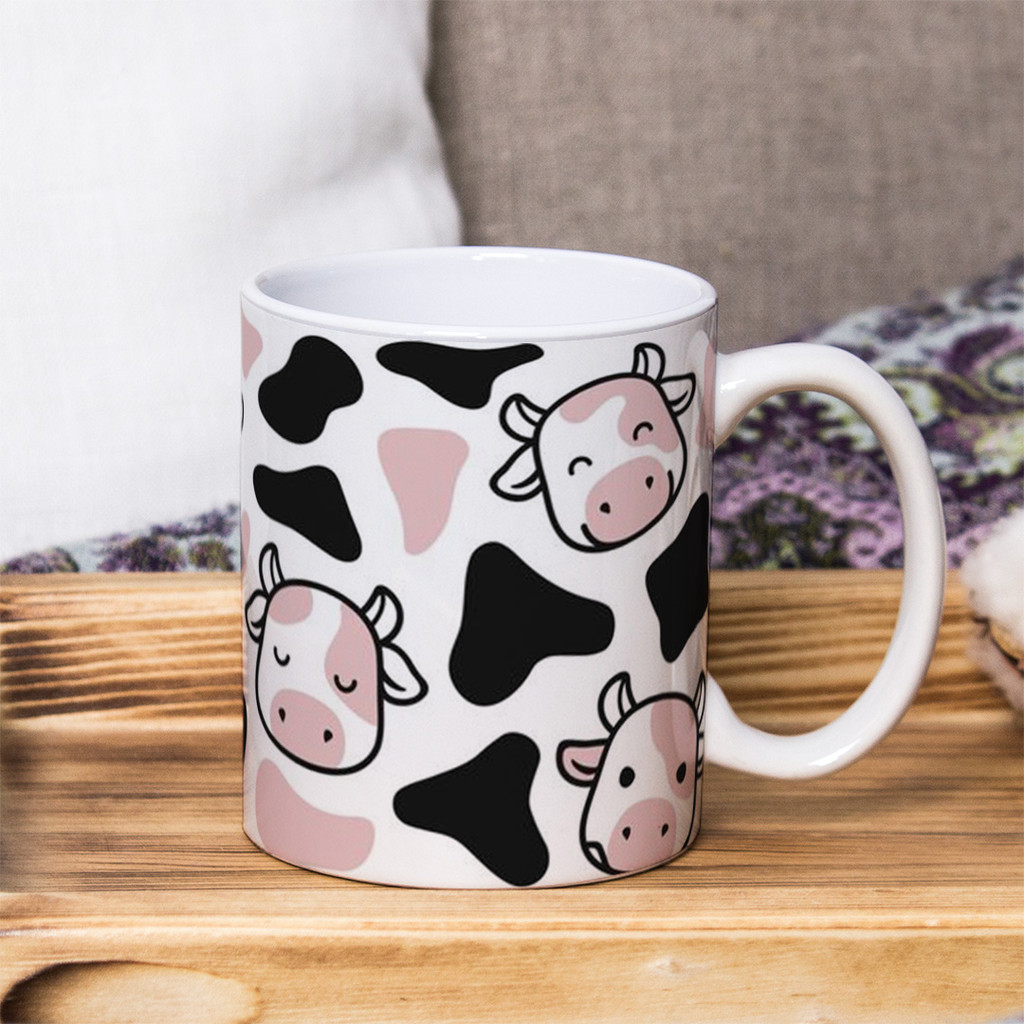 Mug Keramik Gambar Sapi Lucu Cow Print Aesthetic