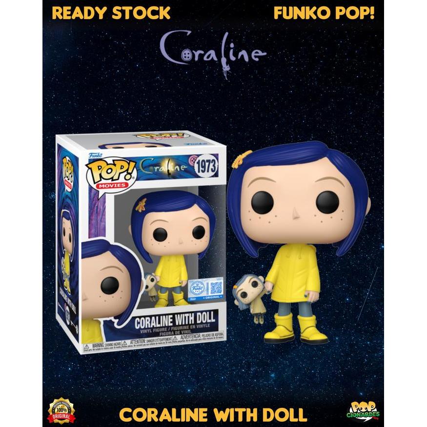 HOT SALE FUNKO POP MOVIE CORALINE - CORALINE W/ DOLL #1973 TERMURAH