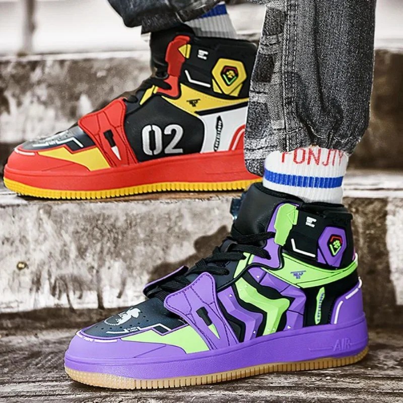 EVA Evangelion Freedom Gundam joint anime high-top shoes board shoes 3D three-dimensional