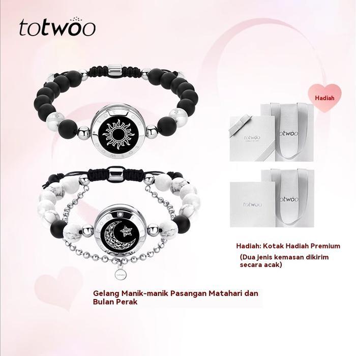 TERBAIK Totwoo Gelang Couple Bluetooth Gelang Tangan Alit LDR Bergetar, Hadiah Pacar Keren Berkilau