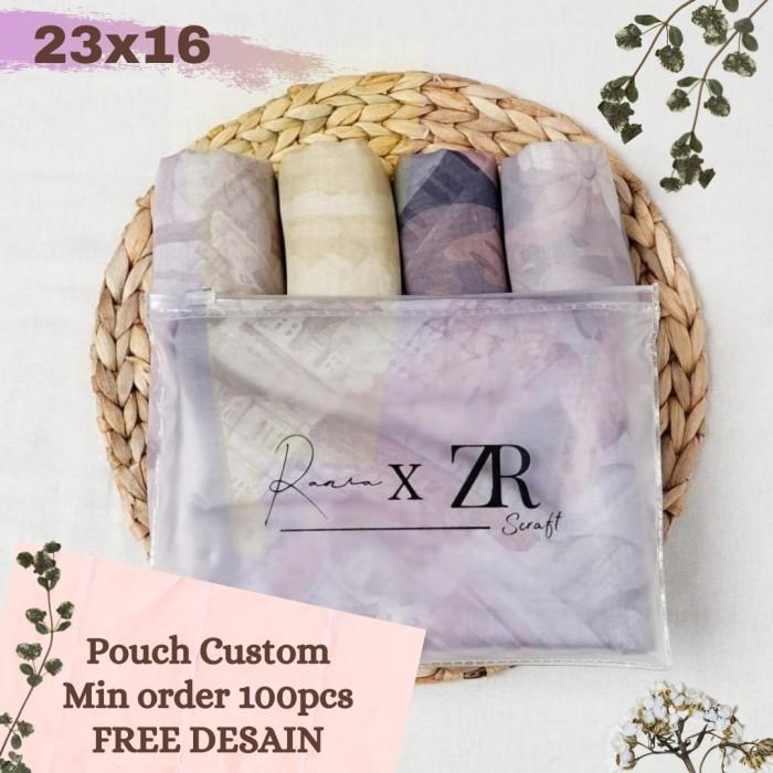 Harga Per (100 pcs) Pouch Mika Krudung / Packaging Mika / Pouch Mika Custom Zipper Plastik Putih
