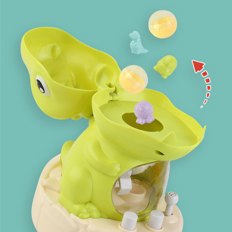 Kids Mini Gacha Machine Catching Dinosaur Machine Clamping Doll Parent Child Interactive Toy