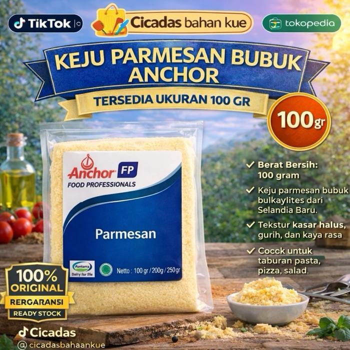 Keju Parmesan Anchor 100gr Parmesan Bubuk Parmesan Grated