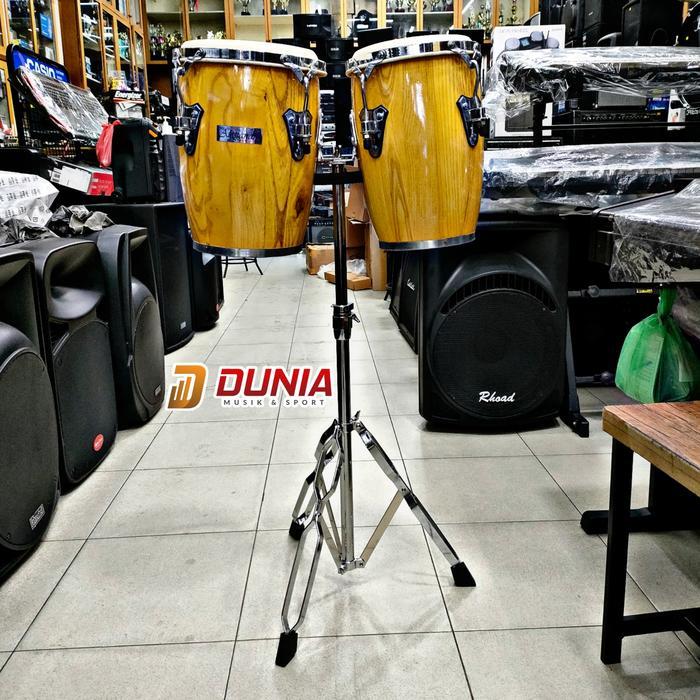 Musik Perkusi Mini Conga Alessandro 8 Inchi + 9 Inchi With Stand