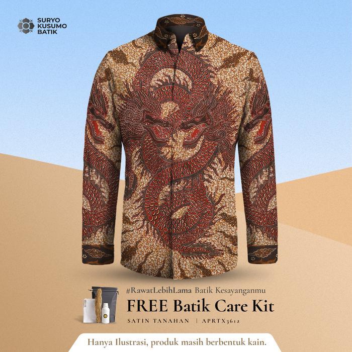 Kain Kemeja Batik Tulis Satin Pria Suryo Kusumo Batik KT107 - Kain Batik
