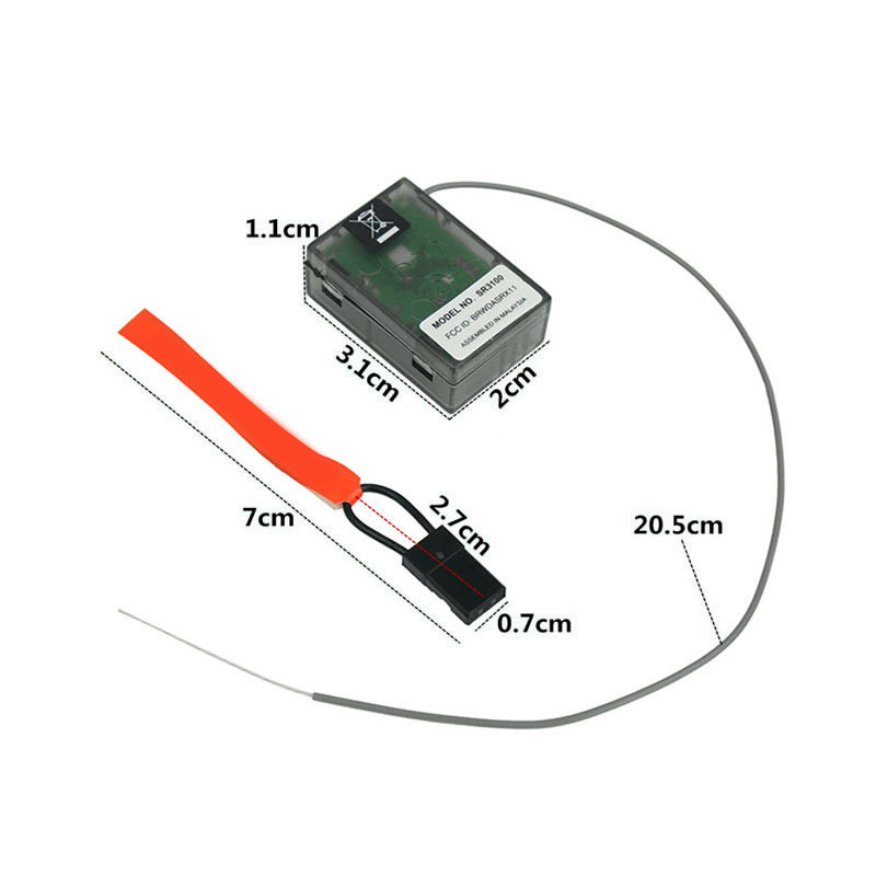 SR3100 Receiver 2.4GHz Black Plastic Receivers part for 3 Channel DSM2 DX3R DX2E DX5C Transmitter