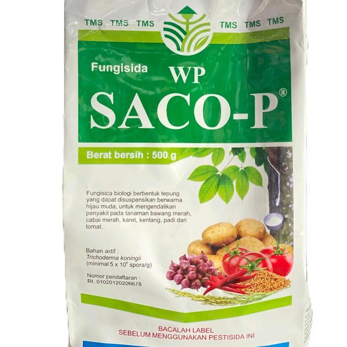 ` FUNGISIDA SACO-P WP isi 500gram BAHAN AKTIF TRICHODERMA KONINGLI