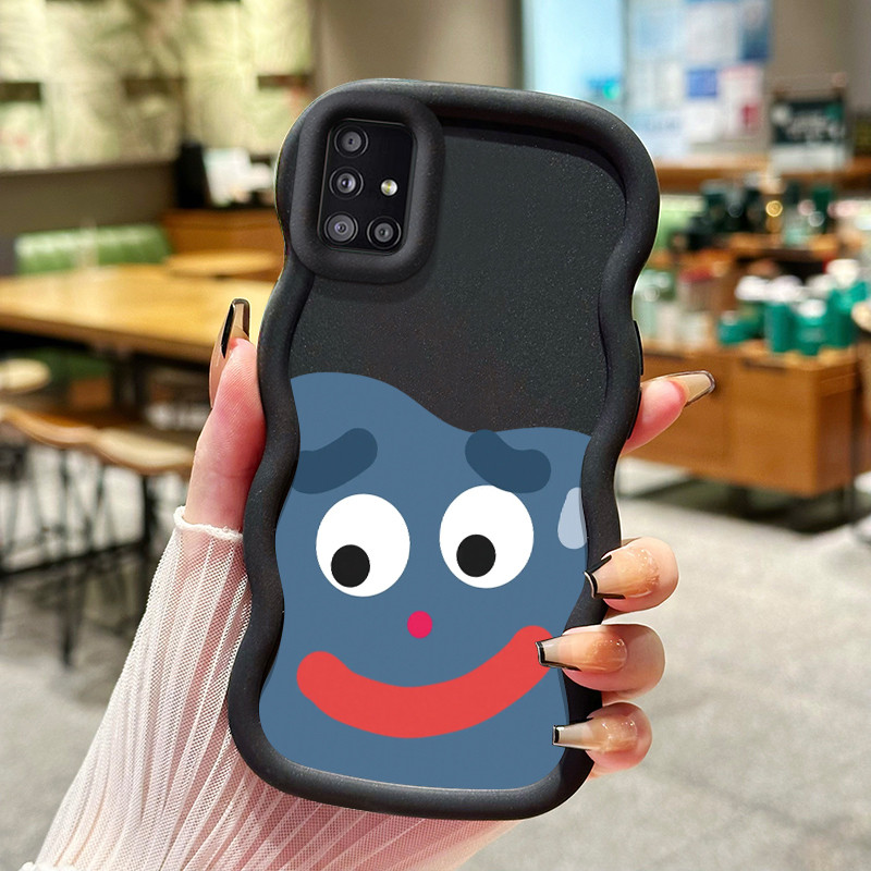 Casing HP Untuk Samsung A51 M40s Case Wajah monster jelek Kasing  silikon Cesing gelombang Softcase 