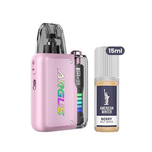 Bundle Voopoo Argus Paket Pod Kit Elektrik dengan Liquid Rasa Winter Berry 15ml - Varian Crystal Pin