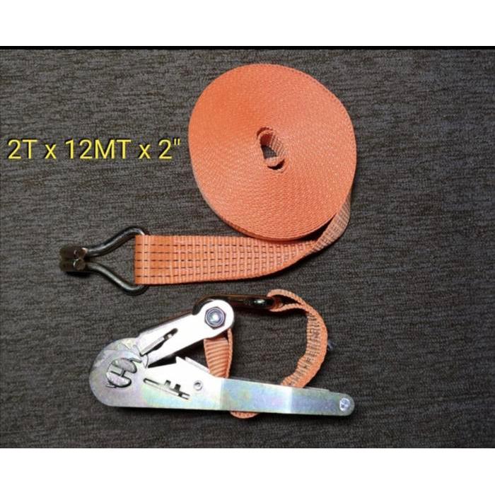 Ratchet Tie Down 12Mtr Tali Ikat Barang Mobil Pickup Tali Kotrek Bak