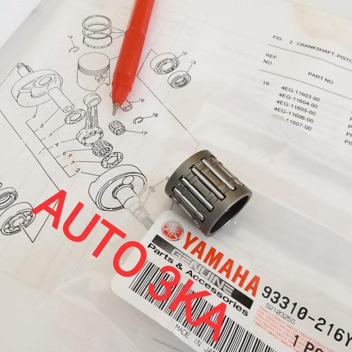 BEARING PEN PISTON - LAHER BAMBU STANG SEHER RXKING 93310-216Y4 HEMAT