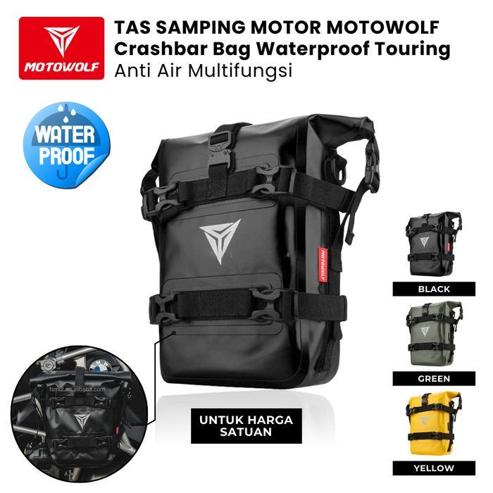 Eiger Hikeland - Tas Samping Motor Motowolf Crashbar Bag Touring Anti Air Multifungsi