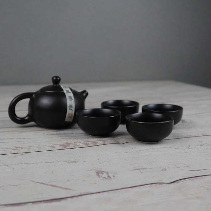 Vicenza Luminarc - Teko Teh Keramik China 4 Cangkir Set Chinese Tea Pot Set Ceramic 4 Cup