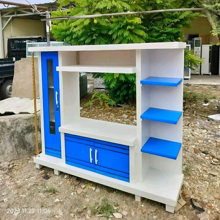 meja tv furniture kayu mahoni berkualitas ukuran 160x140x40cm Asli meja tv rak tv minimalis