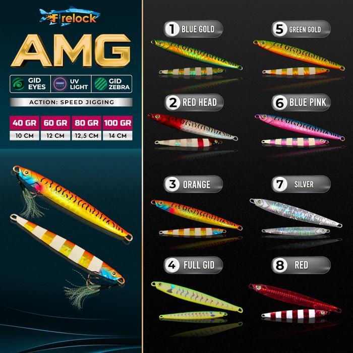 BISA COD FIRELOCK AMG METAL JIG FAST LIGHT JIGGING CAST JIG 40 60 80 100 GRAM UMPAN PANCING METAL