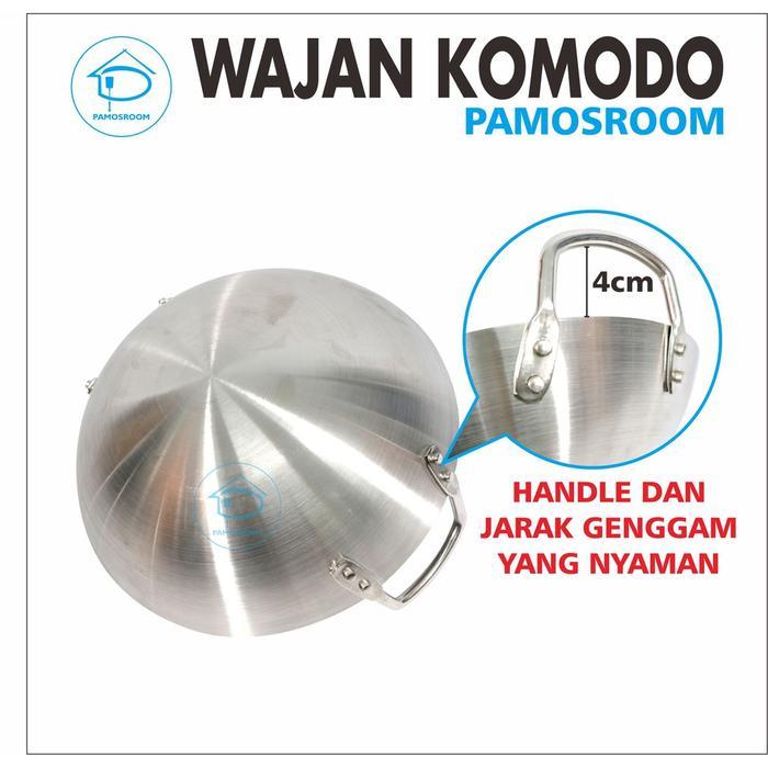 Premium Komodo Kuali Wajan Penggorengan Stainless Steel Diameter 34 Cm Original