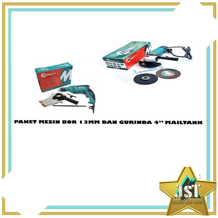 PAKET MESIN BOR 13MM DAN GERINDA TANGAN DRILL GRINDA GERENDA MAILTANK