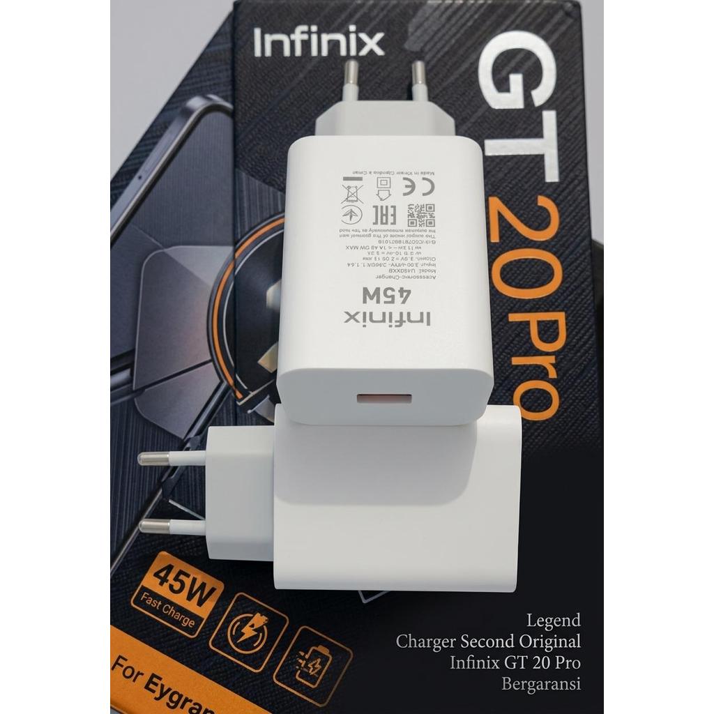 Adapter Charger Infinix U450XEB Original Bekas 45W Super Charge Infinix GT 20 Pro