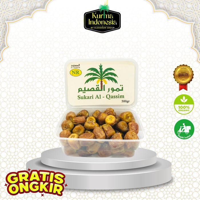 NEW!! Kurma Sukari Jumbo al-qassim 1 kg Kemasan toples Thinwall - Kurma Indonesia
