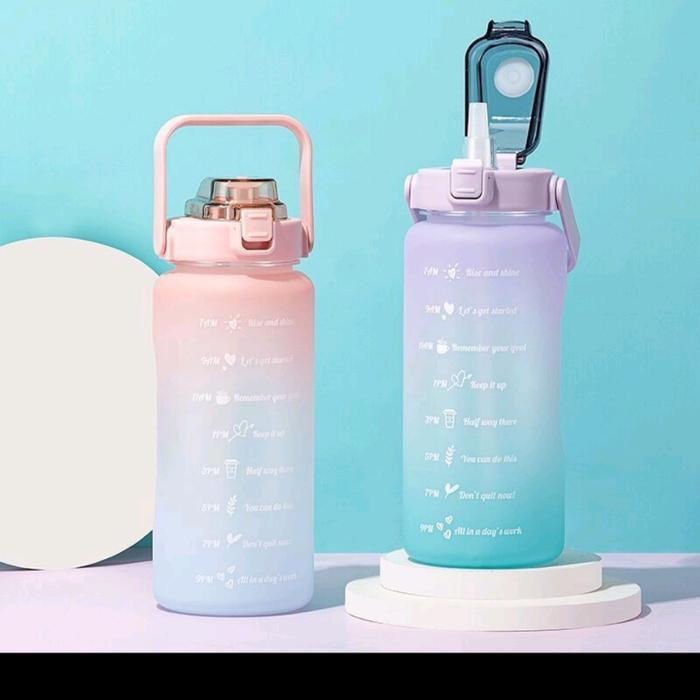 READYY botol viral 2 Liter Botol Korea botol kekinian botol sedotan