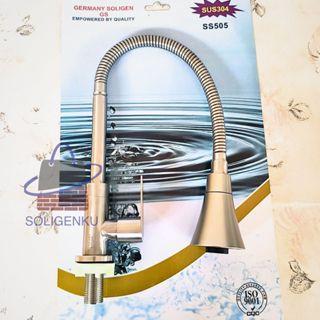 Kran Angsa Fleksibel Soligen Stainless Keran Bak Cuci Piring SUS 505