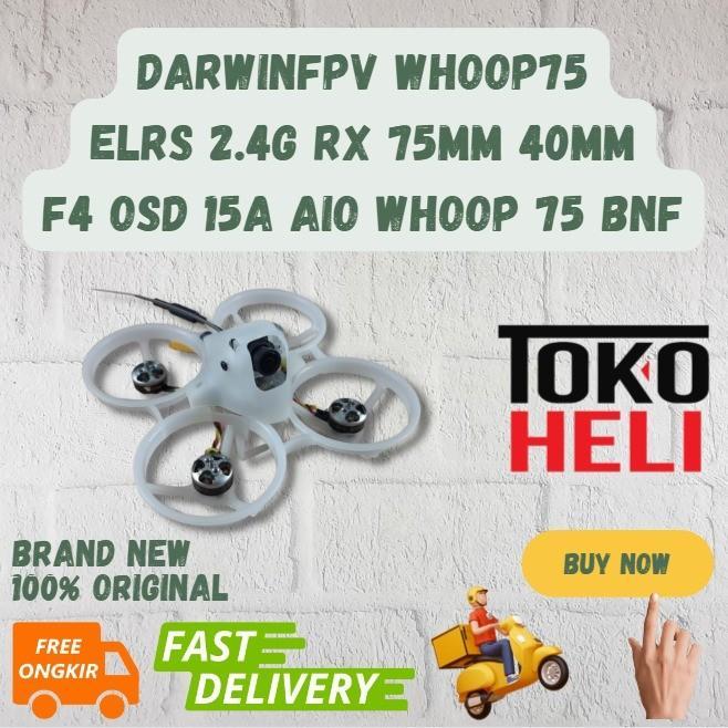 Drone FPV Whoop 75mm dengan Flight Controller F4 AIO ELRS 2.4GHz dan Kamera Caddx Ant