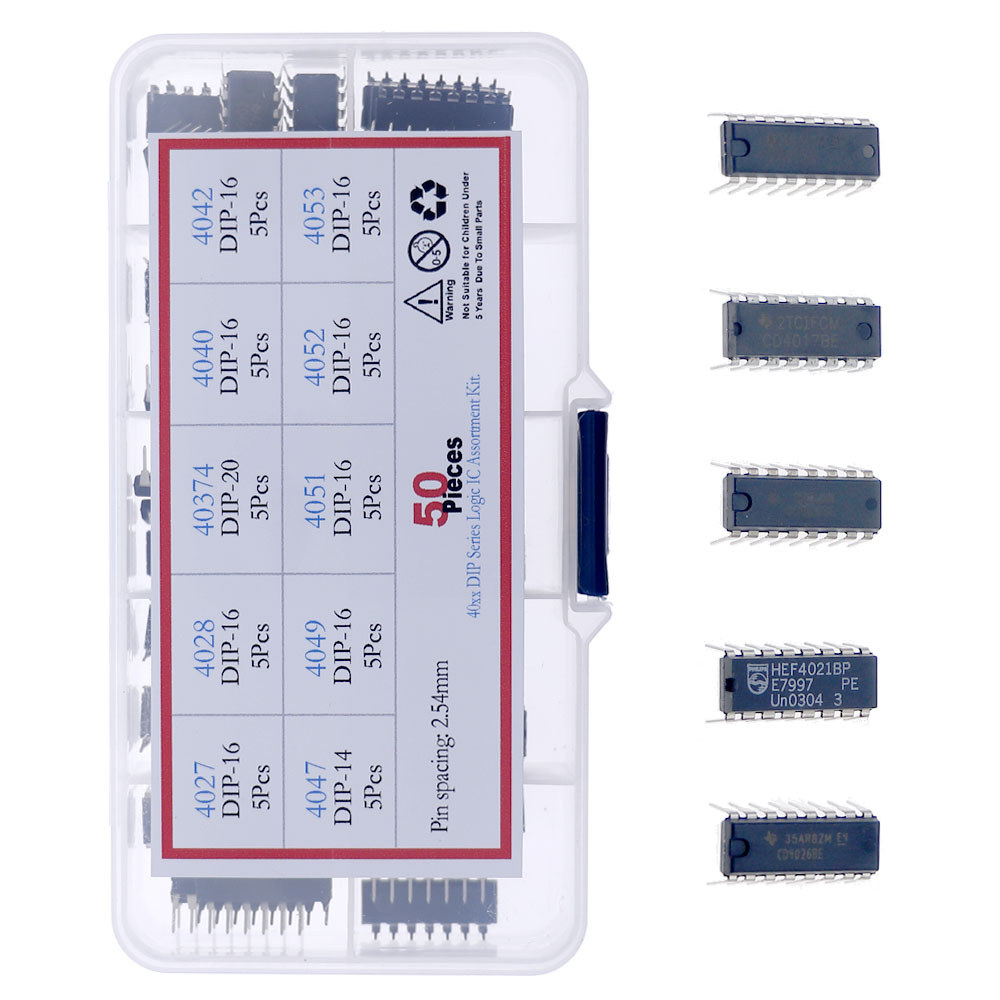 HEF/HCF/CD40XX DIP 4000 Series CMOS Logic IC Assortment Kit 4001 4011 4013 4028 4040 4060 4066 4071
