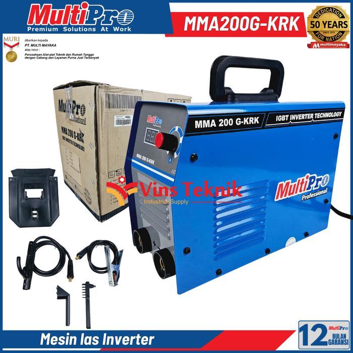 MULTIPRO MMA 200 G-KR Mesin Las Listrik IGBT 200A Travo Las Inverter Trafo Las MMA 200 Inverter MMA2