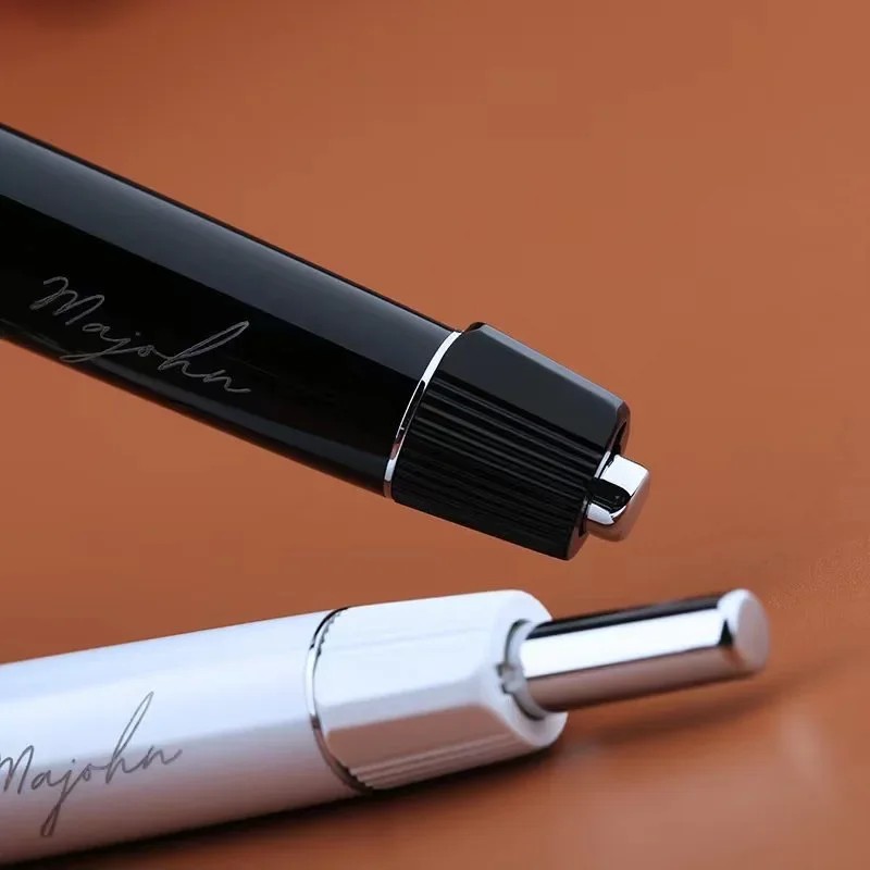 Smooth MAJOHN A3 Creative Press And Rotate Resin Fountain Pen Acrylic Resin Pen Body 0.4mm Ink Pen