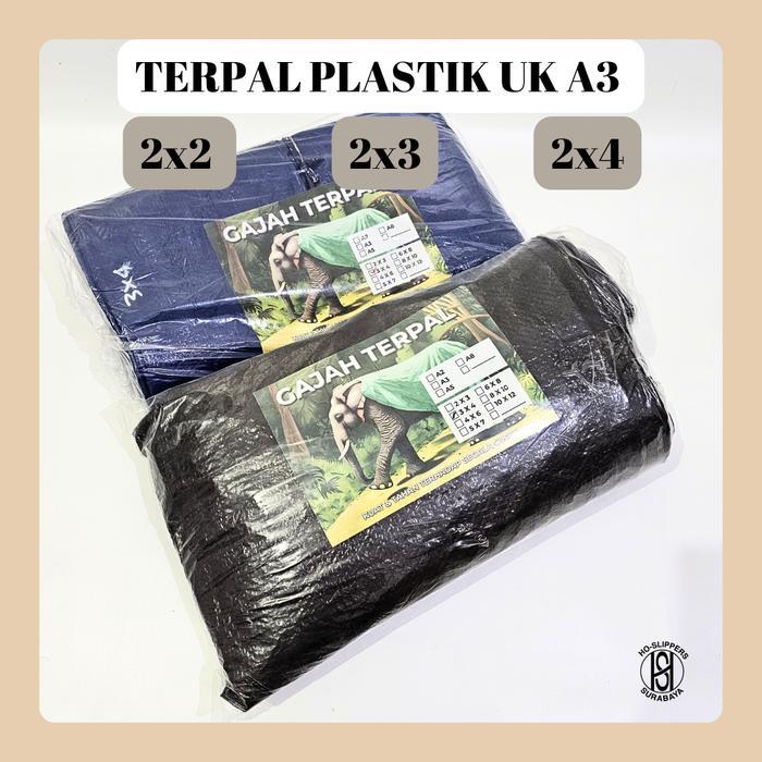 TERLARIS TERPAL PLASTIK A3 UK 2X2 2X3 2X4 / TERPAL PLASTIK / TERPAL A3 READY