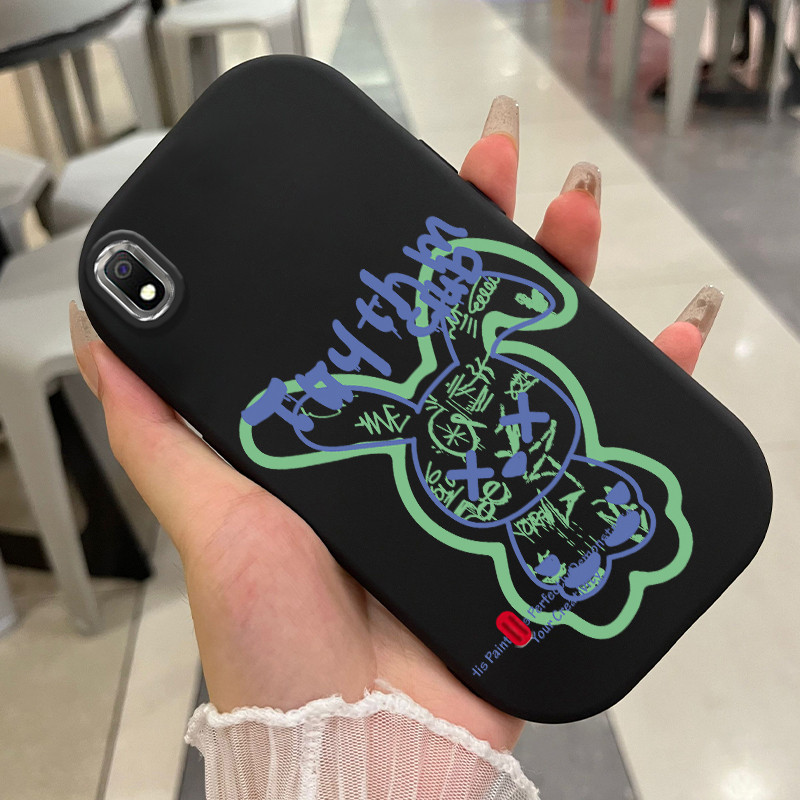 Casing Hp Untuk Samsung Galaxy A10 A10s M01s Case Casing Beruang yang rusak pola Kerang gemuk ponsel