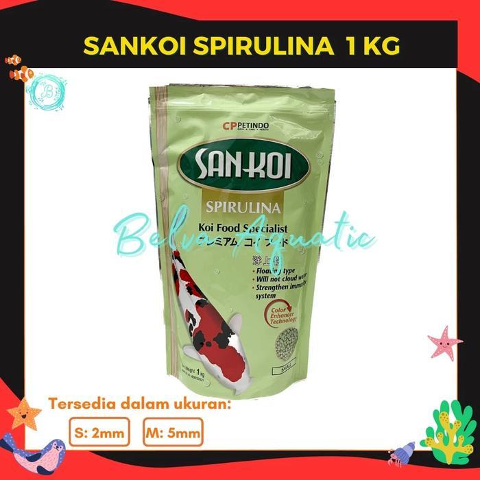 SANKOI SPIRULINA 1KG Sankoi Pakan Warna Ikan Hias Koi