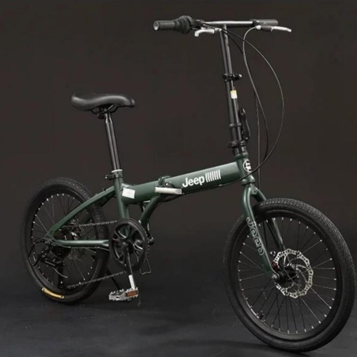 Jeep Sepeda Lipat Mountain Bike 26 Inch Velg 10 Material High Carbon Steel Orange & Army Green 27 Sp