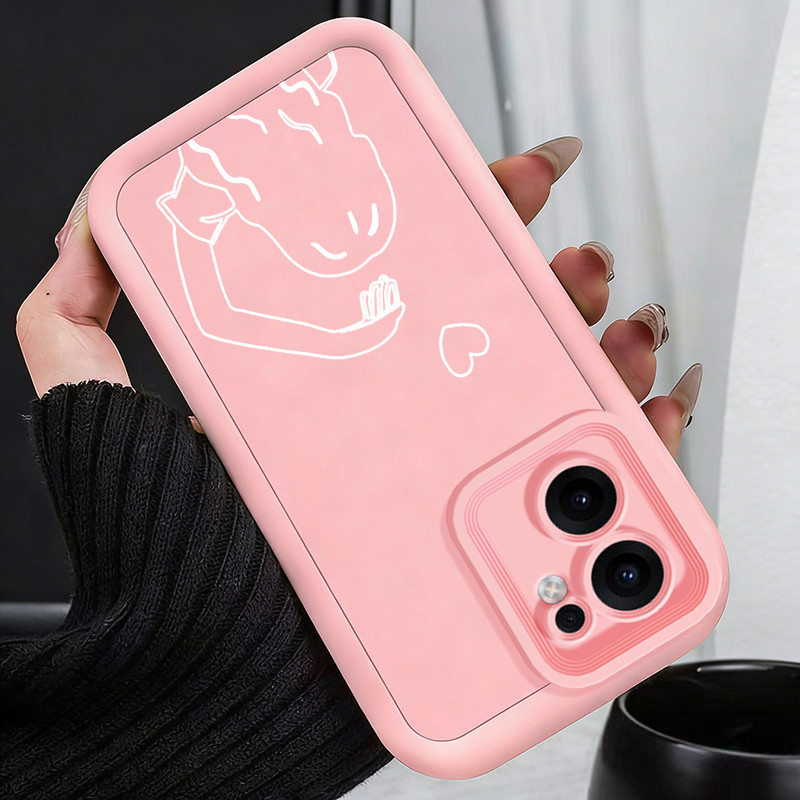 Casing Hp untuk OPPO Reno 13F 4G Reno 13F 5G 13 F Reno 14F 5G Case Cocok untuk couple Memberi hati K