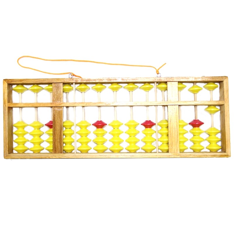 Willow FurnitureChinese Abacus 13 Column Wood Hanger Big Size Non-Slip Abacus Chinese Soroban Tool I