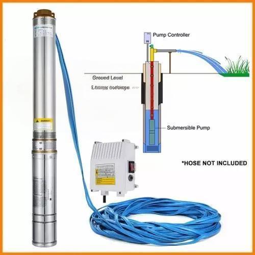 Pompa Submersible 200Watt Pompa Satelit Celup Sumur Bor Casing 3Inchi