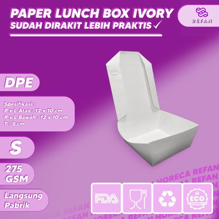 Lunch Box Ukuran S - Paper Box Size S - Kotak Makan Kertas Premium Terlaris