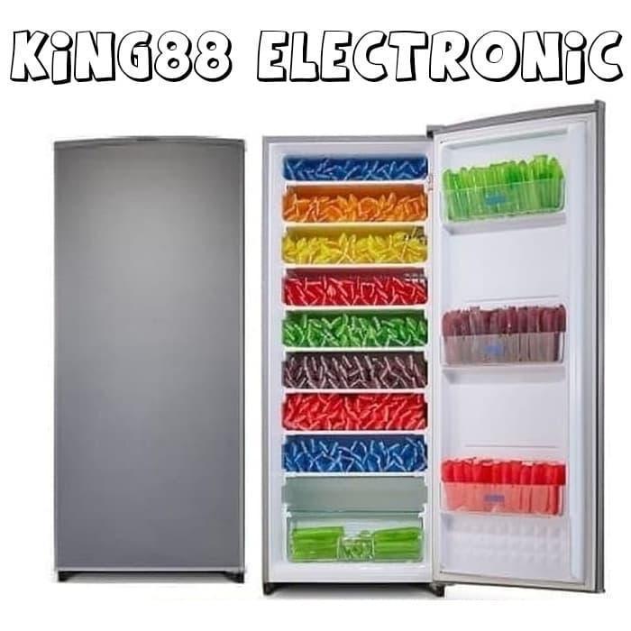Grosir FREEZER SHARP FJ-M195N/SS FREEZER ES BATU 8 RAK FJ-M195N NEW - hitam