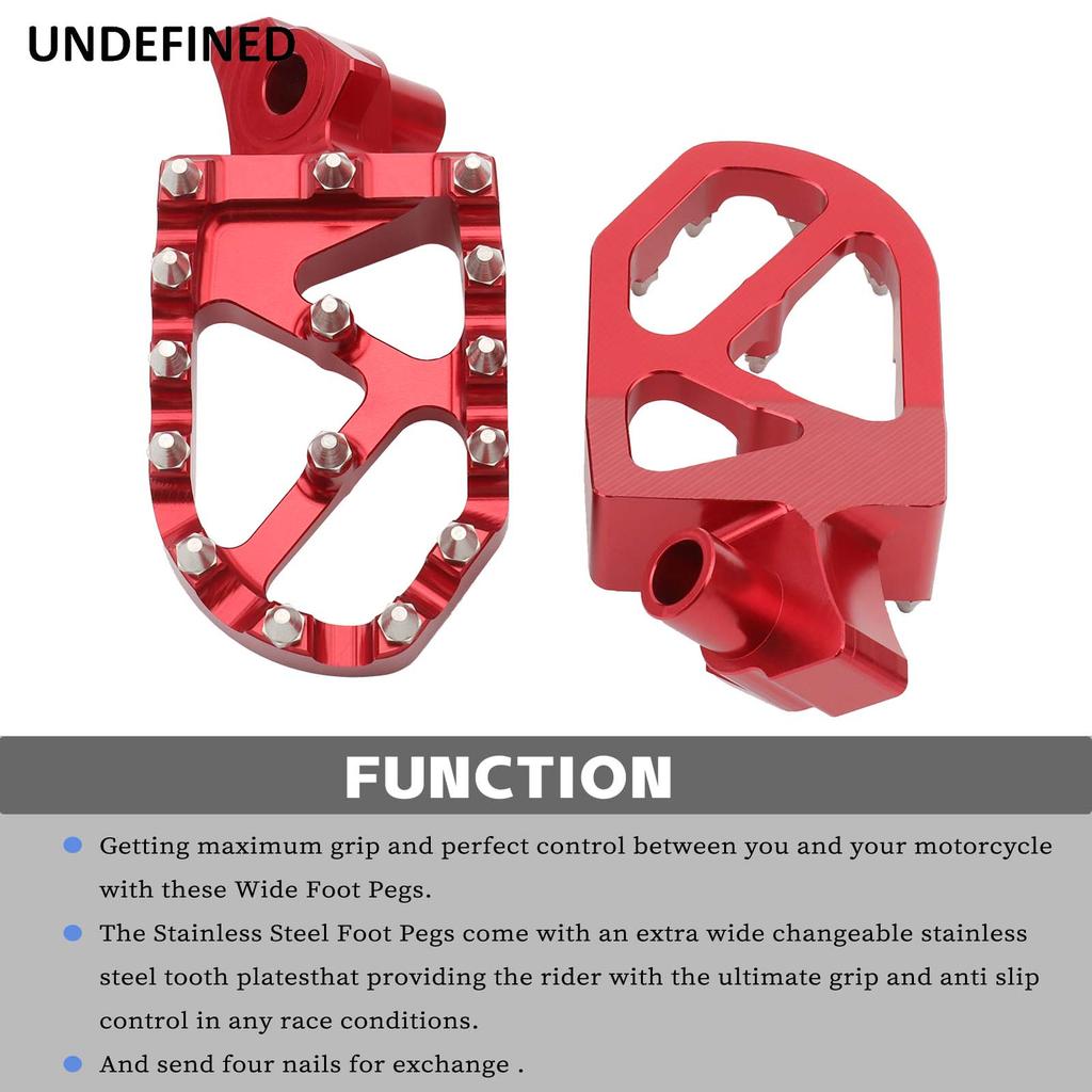 MOTORCYCLE MOTOCROSS FOOT PEGS FOOTRESTS FOR HONDA CR 125 250 500 CR125 CR250 CR500 CR125R CR250R