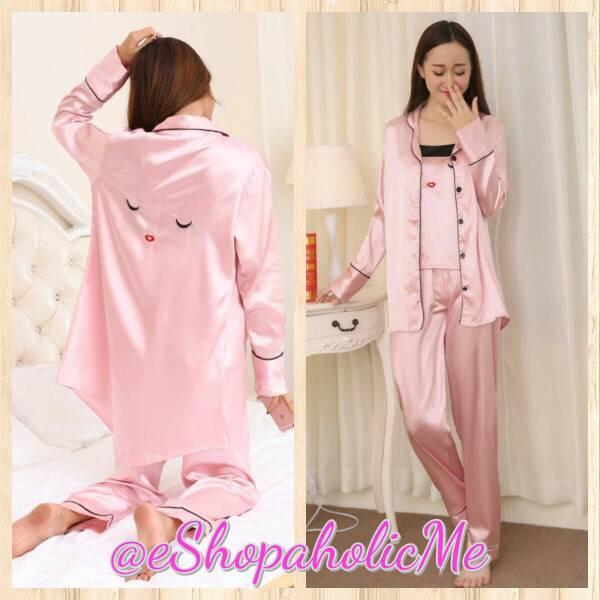 BS0149 Premium Eleganinge  pajamas baju tidur bikini underwear 4Set
