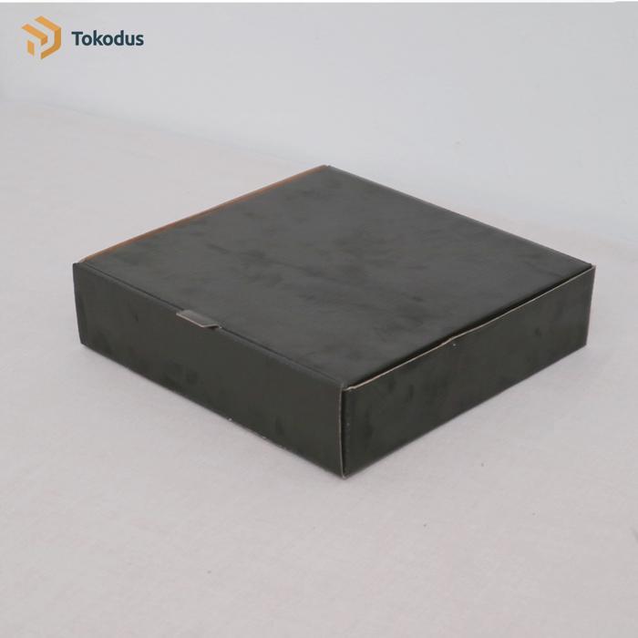 [Harga 100 Pcs] Dus Pizza Hitam Polos Dus Packing Uk 20 X 20 X 5 Cm Diskon Sale