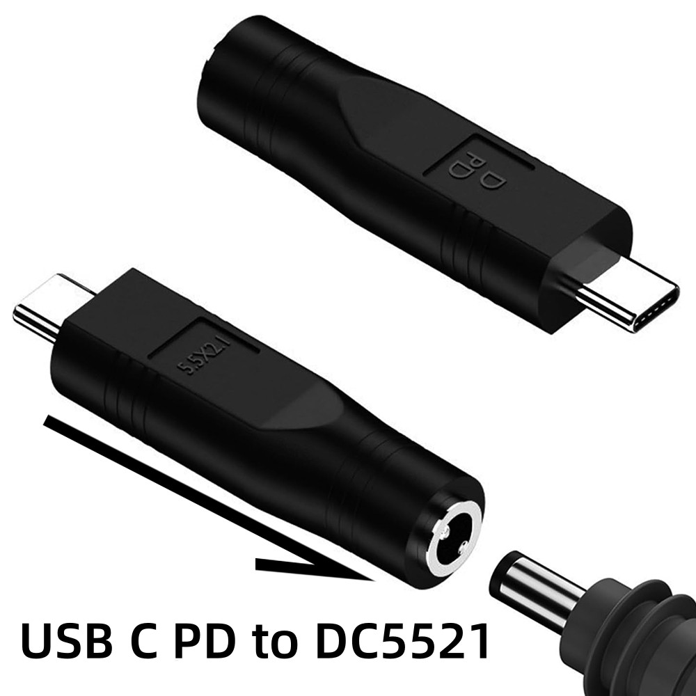 1/2PCS USB C to DC Power Adapter for Starlink Mini PD100W USB C Male to DC5521 Female Connector