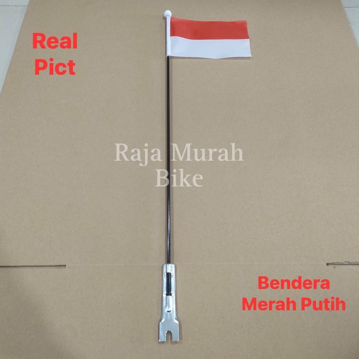 Tiang Bendera Merah Putih Aksesoris Sepeda Bendera Merah Putih Hiasan Sepeda