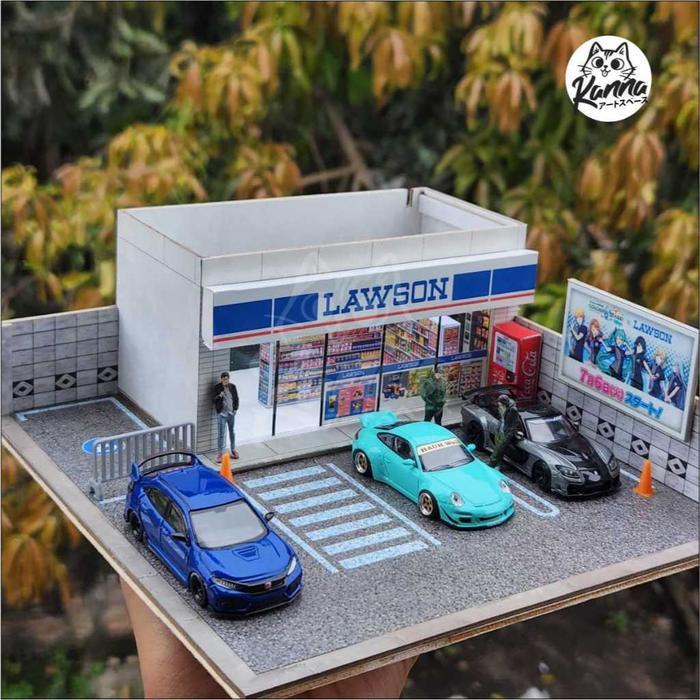 Diorama diecast hotwheels / miniscale 1:64 tema toko lawson