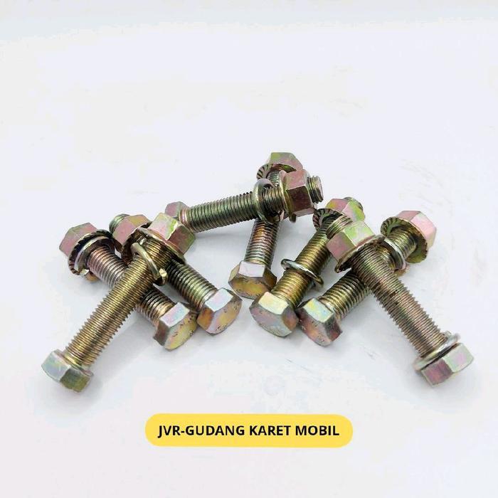 Baut Shockbreaker panjang 5cm dan Baut 7cm Set Mur Tebeng