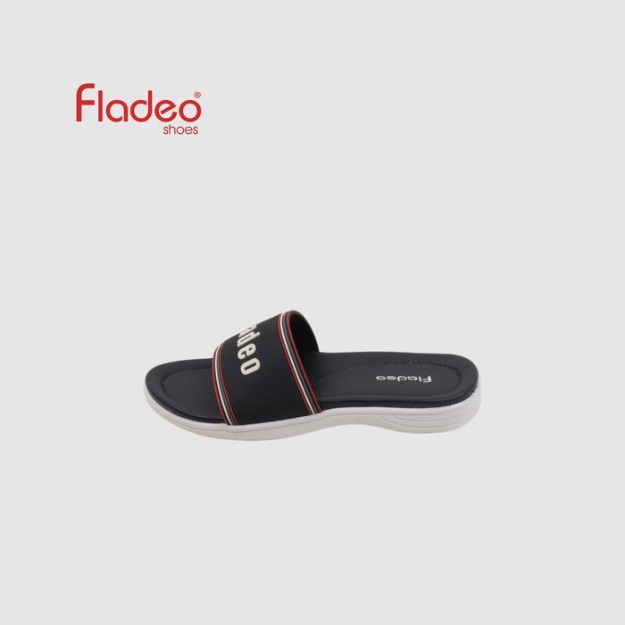 Fladeo A25/KSBS149-1SU/Sandal Slide Sandal Slide Anak Outsole Anti Slip Desain Simpel Nyaman - Hitam