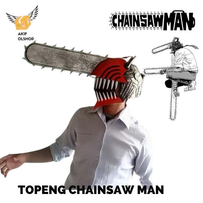 Mira- Chainsaw Man Helmet Topeng Chainsaw Man Helm Chainsaw Man Terbaru 