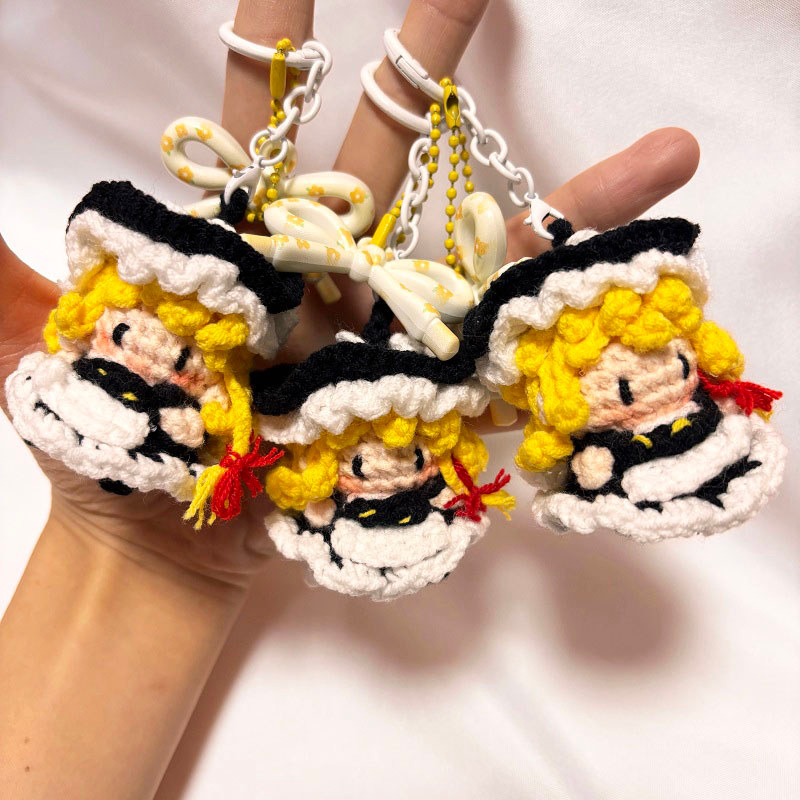 Touhou Project Cirno Hakurei Reimu Saigyouji Yuyuko Kirisame Marisa Handmade Knitted Plush Toy
