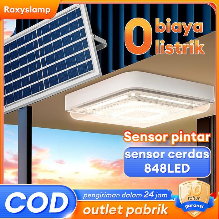 lampu taman surya plafon rumah Lampu Langit-langit LED Surya Outdoor lampu panel tenaga matahari 3