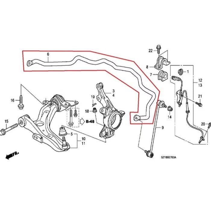 BESI LINK STABILISER STABILIZER STABIL HONDA JAZZ GE8 2008 2009 2010 2011 2012 2013 ORI OK.OK.